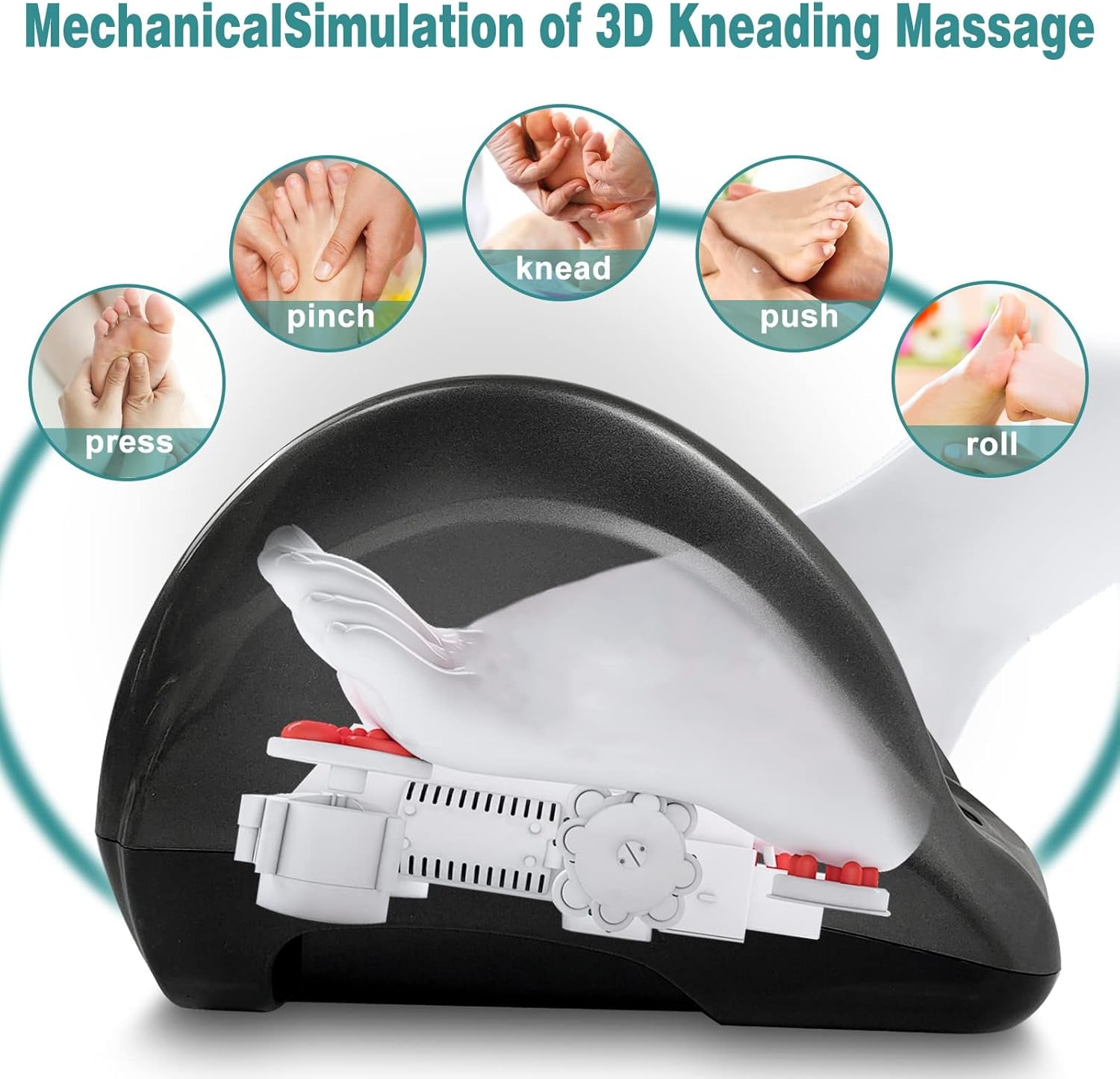 Foot Massager Machine, Shiatsu Foot and Calf Massager Plantar Nerve Pain Electric Deep Kneading Rolling Massage for Foot Leg Calf Arm Ankle with Remote